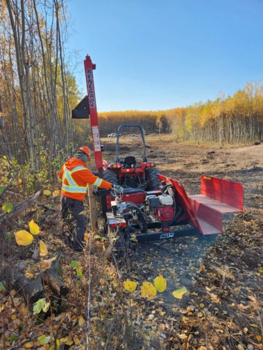 working on a custom farm fence for Livestock , Cattle and Deer