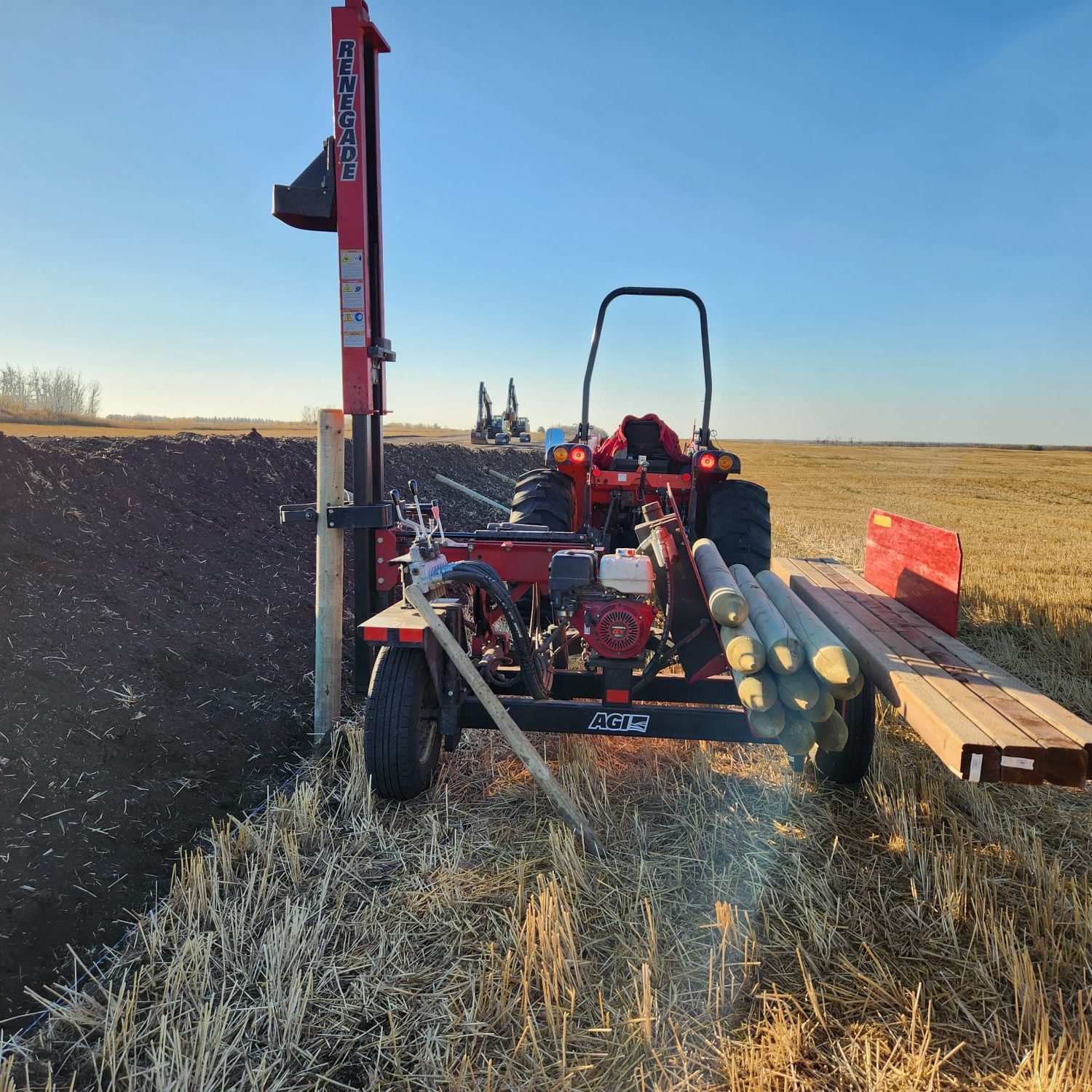 Post pounder for custom farm fencing, Intimefencing