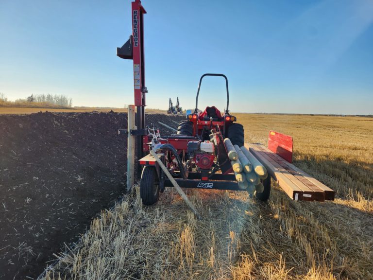 Post pounder for custom farm fencing, Intimefencing